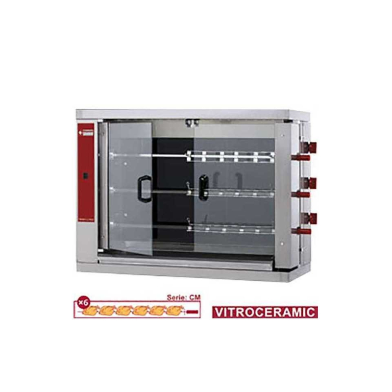 Chicken Line PLUS - RVE/3C-CM elektrische keramische braadoven van Diamond