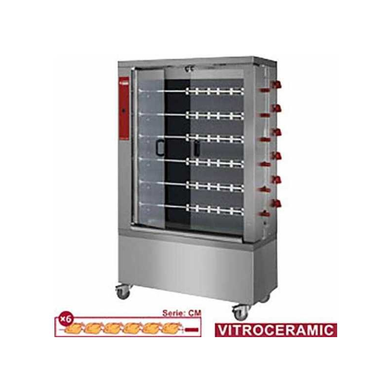 Kippenlijn PLUS - RVE/6C-CM elektrische keramische braadoven van Diamond
