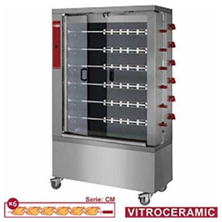 Kippenlijn PLUS - RVE/6C-CM elektrische keramische braadoven van Diamond