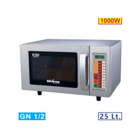 Roestvrijstalen microgolfoven 1000 W 25 Lt digitaal WR-2510-DE