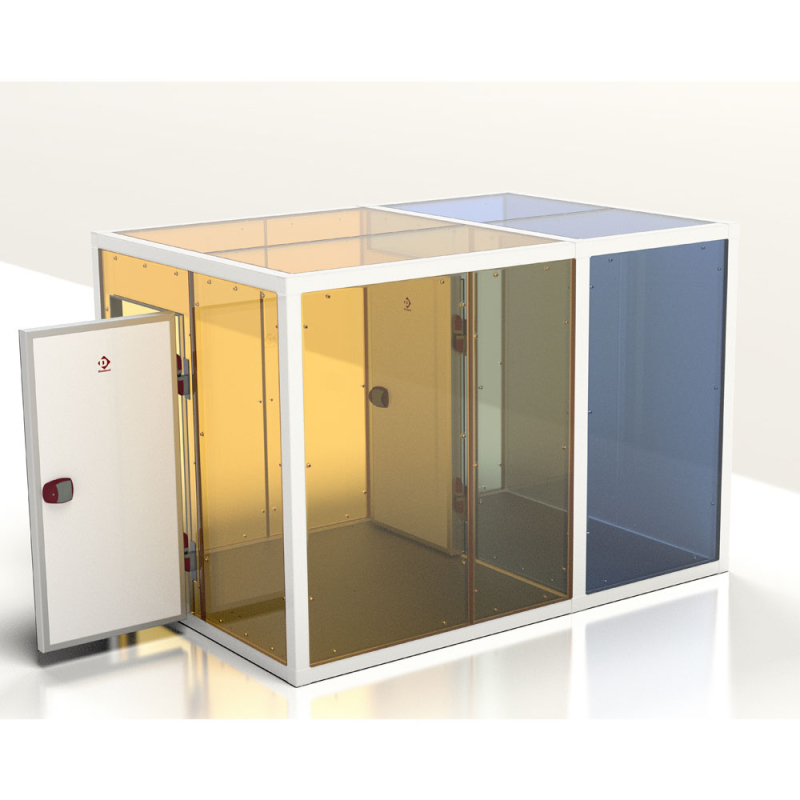 Koude kamer combi ISO 100, afm.int. 2230 x 3630 & 2230 x 2030 xh 2230 mm (18,05 + 10,09 m&sup3;) - Diamond - C3010/XBF-COMBI