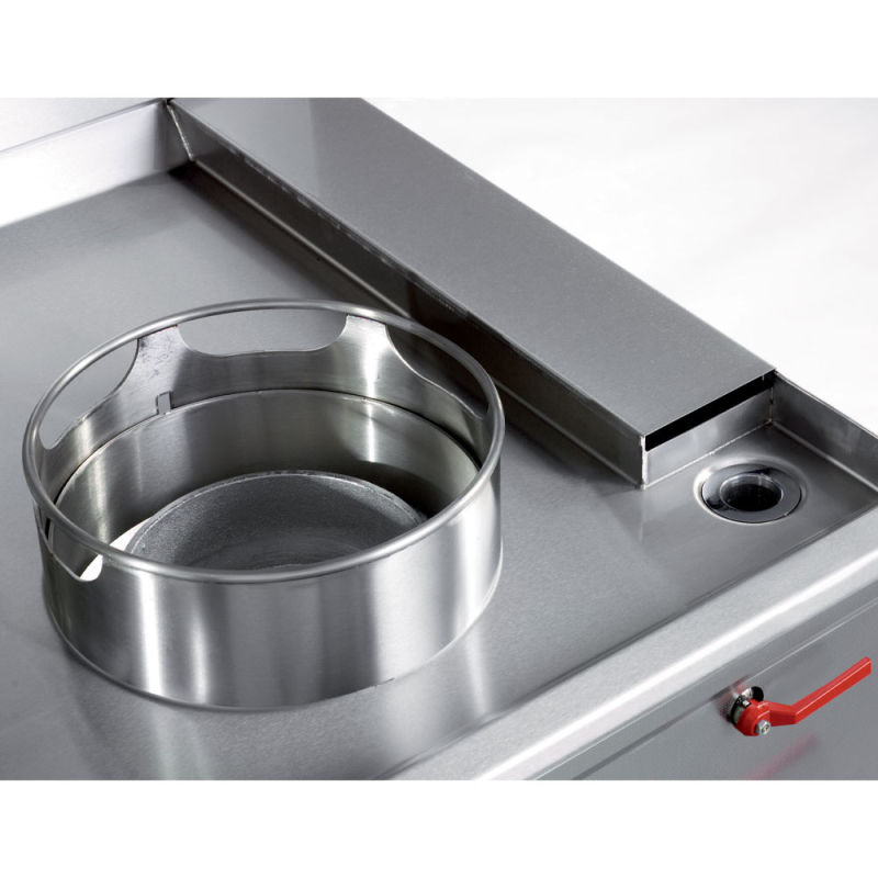 Fourneau wok 7 br&ucirc;leurs avec rideau d'eau - Diamond - CHINA/7L