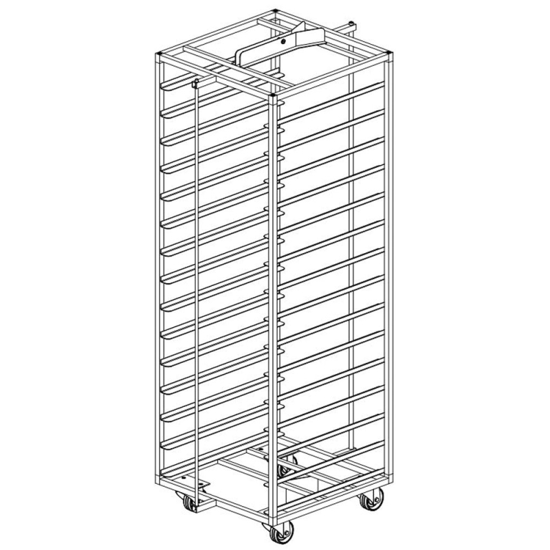 Roestvrij stalen trolley voor rotatioven FRM/5... - Diamond - CRM-5