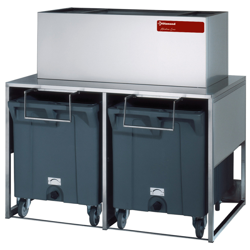 Bacs de stockage avec chariots de 2x 108 kg - Diamond - DROLBIN/90-115