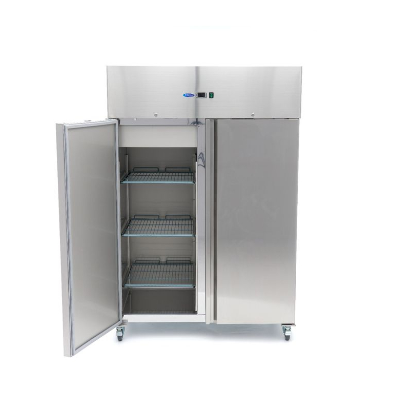 Vriezer - 1200 L - 6 verstelbare leggers (2/1 GN) - roestvrij staal - op wielen - Maxima - 09400017
