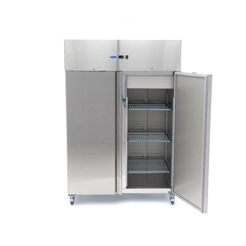 Vriezer - 1200 L - 6 verstelbare leggers (2/1 GN) - roestvrij staal - op wielen - Maxima - 09400017