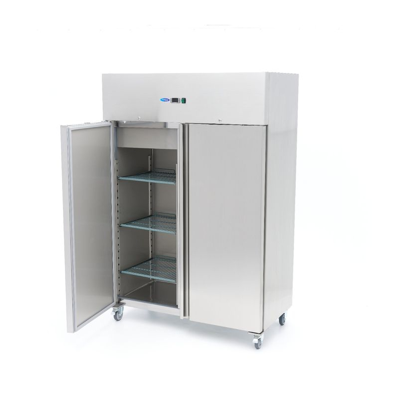 Koelkast - 800 L - 6 regelbare etag&egrave;res - roestvrij staal - op wielen - Maxima - 09400042