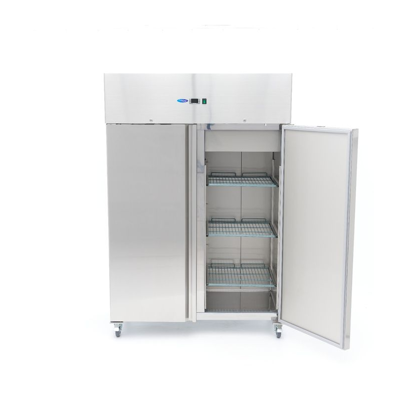 Koelkast - 800 L - 6 regelbare etag&egrave;res - roestvrij staal - op wielen - Maxima - 09400042