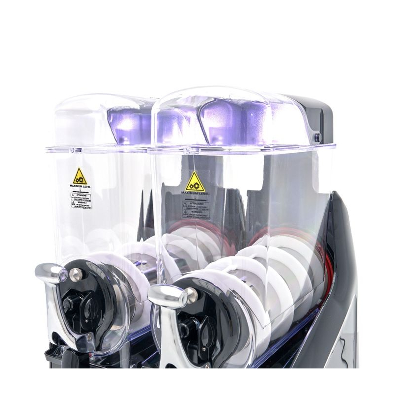 Granitamachine & slushmachine - 2x 12 L - digitaal display - Maxima - 09504005