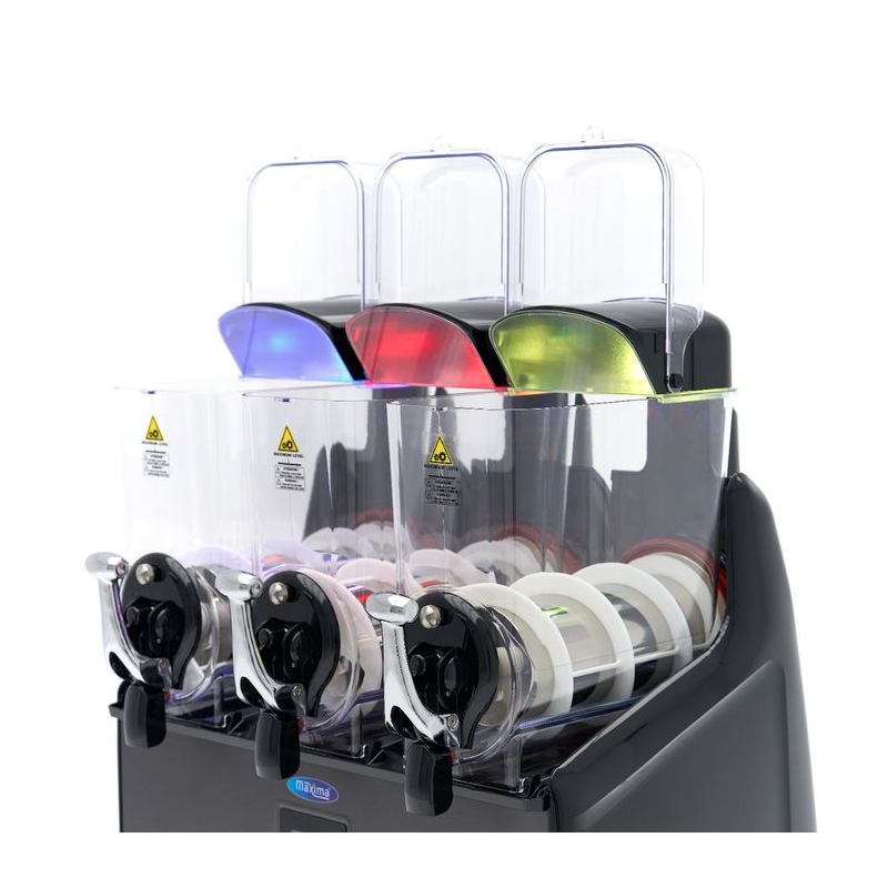 Granitamachine & slushmachine - 3x 12 L - digitaal display - Maxima - 09504006