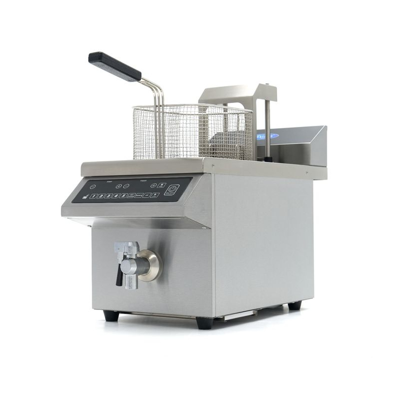 Friteuse - 8 L - 1 mand - inductie - heftsysteem - met aftapkraan - Maxima - 09371450