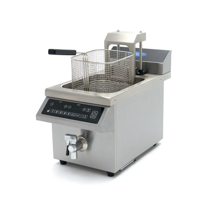 Friteuse - 8 L - 1 mand - inductie - heftsysteem - met aftapkraan - Maxima - 09371450