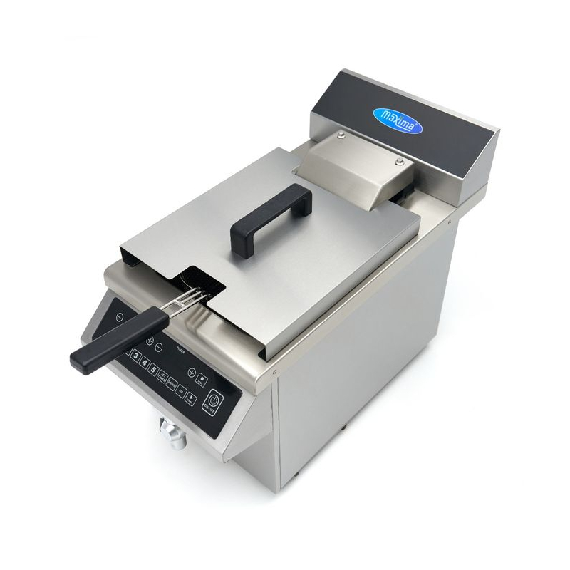Friteuse - 8 L - 1 mand - inductie - heftsysteem - met aftapkraan - Maxima - 09371450