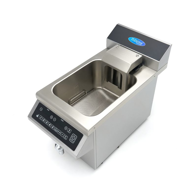 Friteuse - 8 L - 1 mand - inductie - heftsysteem - met aftapkraan - Maxima - 09371450