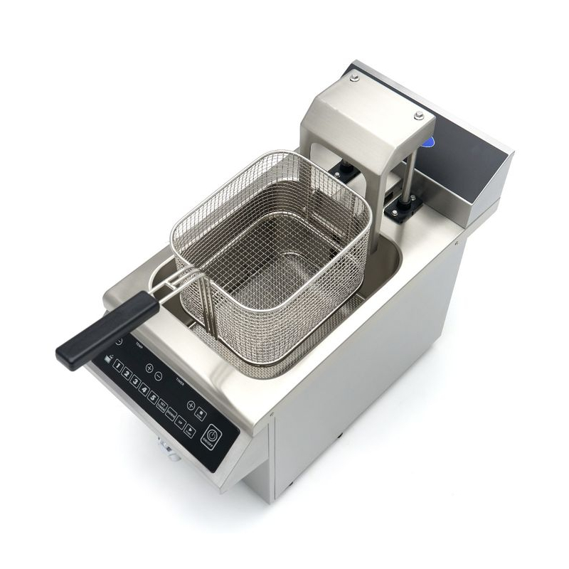 Friteuse - 8 L - 1 mand - inductie - heftsysteem - met aftapkraan - Maxima - 09371450