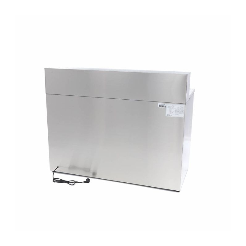 Pizzabereidingstafel 137 cm, 3 deuren, 8 x GN 1/6, roestvrij staal deksel - Maxima - 09400205