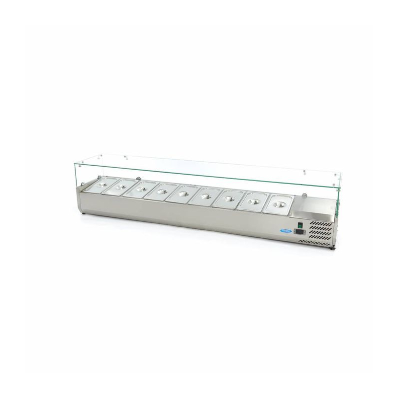 Voorbereiding koelkast voor toonbank - 200 cm - Past 9 x 1/3 GN - Maxima - 09400335