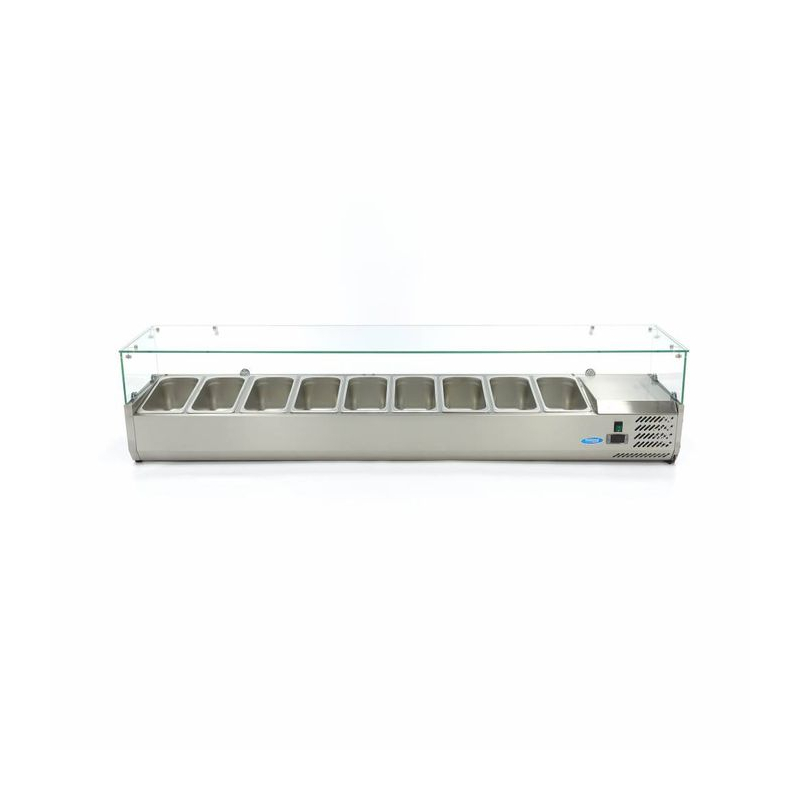 Voorbereiding koelkast voor toonbank - 200 cm - Past 9 x 1/3 GN - Maxima - 09400335
