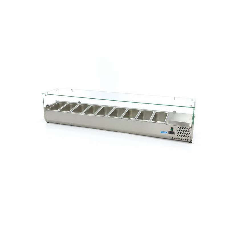 Voorbereiding koelkast voor toonbank - 200 cm - Past 9 x 1/3 GN - Maxima - 09400335