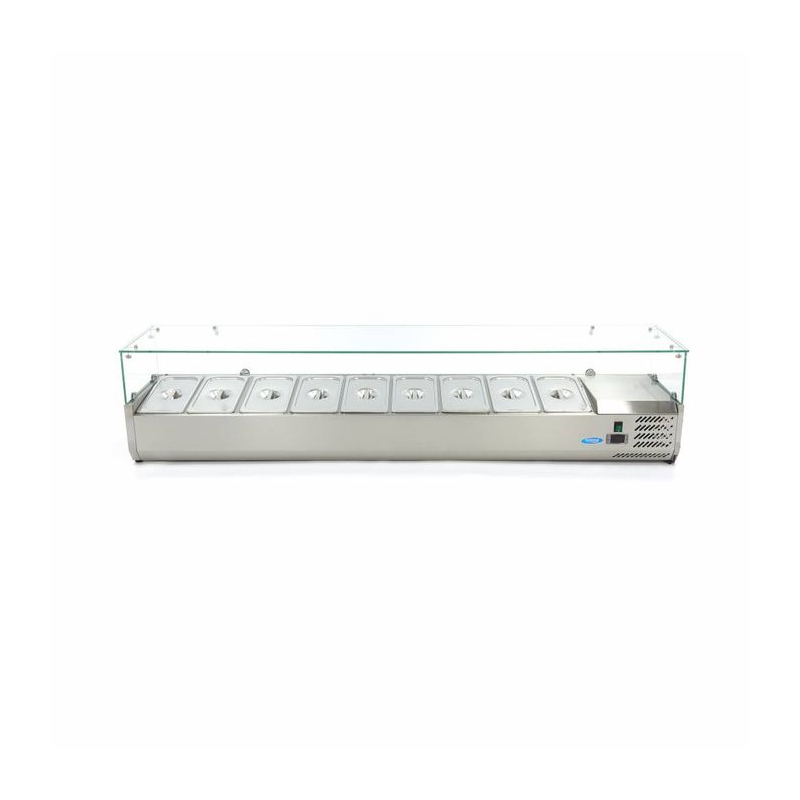 Voorbereiding koelkast voor toonbank - 200 cm - Past 9 x 1/3 GN - Maxima - 09400335