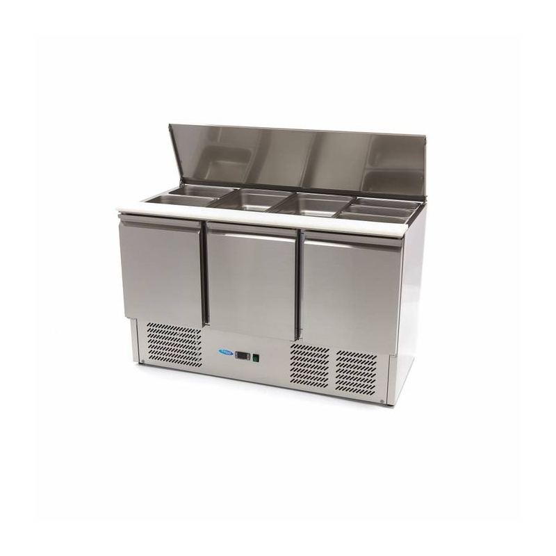 Saladette - 400 L - 137 cm - 3 deuren - incl snijplank - Maxima - 09400415