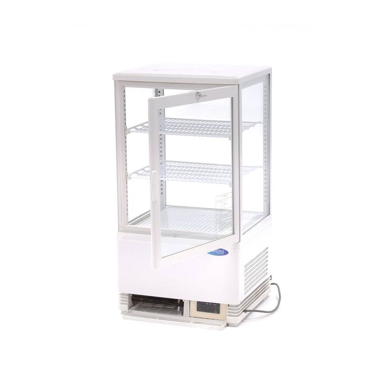 Vitrine r&eacute;frig&eacute;r&eacute;e - 58 L - 43 cm - blanc - Maxima - 09400800