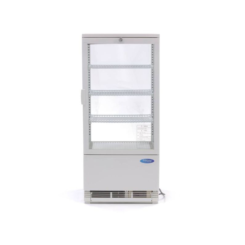 Vitrine r&eacute;frig&eacute;r&eacute;e - 78 L - 43 cm - blanc - Maxima - 09400805