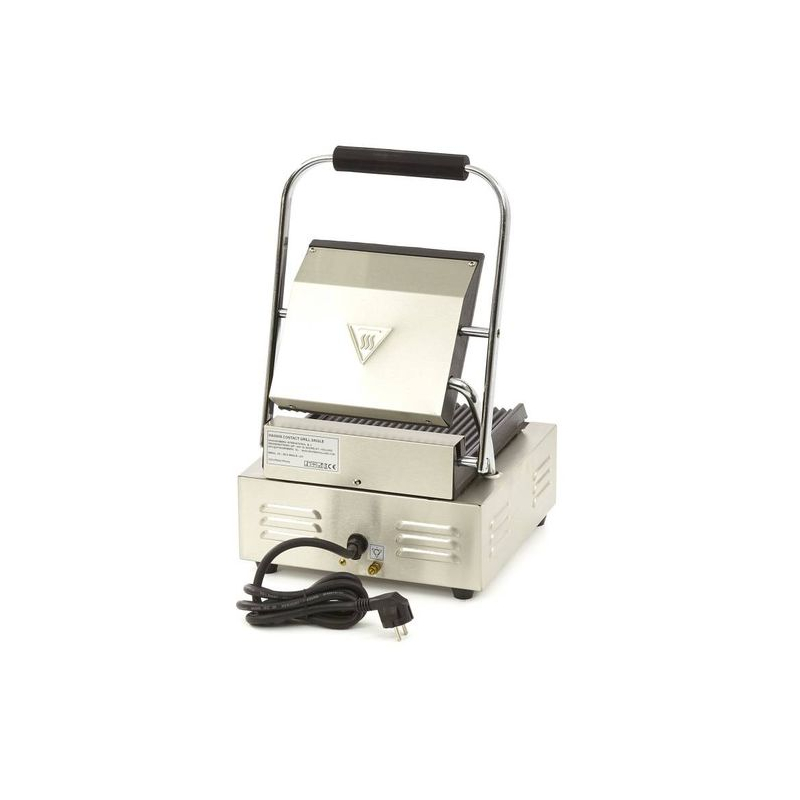 Contactgrill - gegroefd - enkele grillplaat - 22 cm - Maxima - 09300430