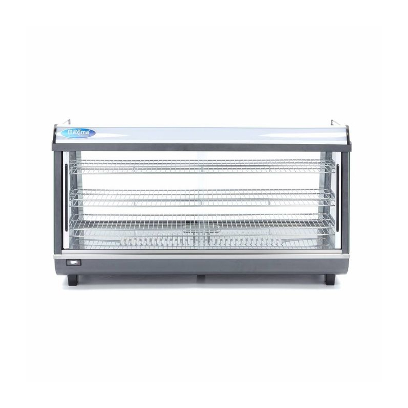 Warmhoudvitrine - 186 L - 121,5 cm - 3 etag&egrave;res - Maxima - 09400795