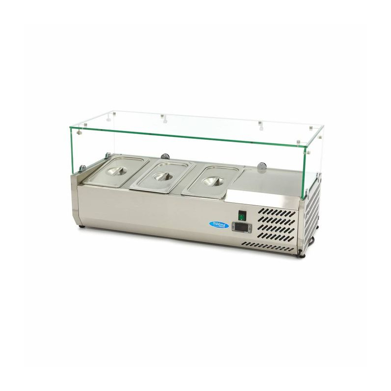Saladette te plaatsen - 95 cm - geschikt voor 3 x 1/3 GN - Maxima - 09400317