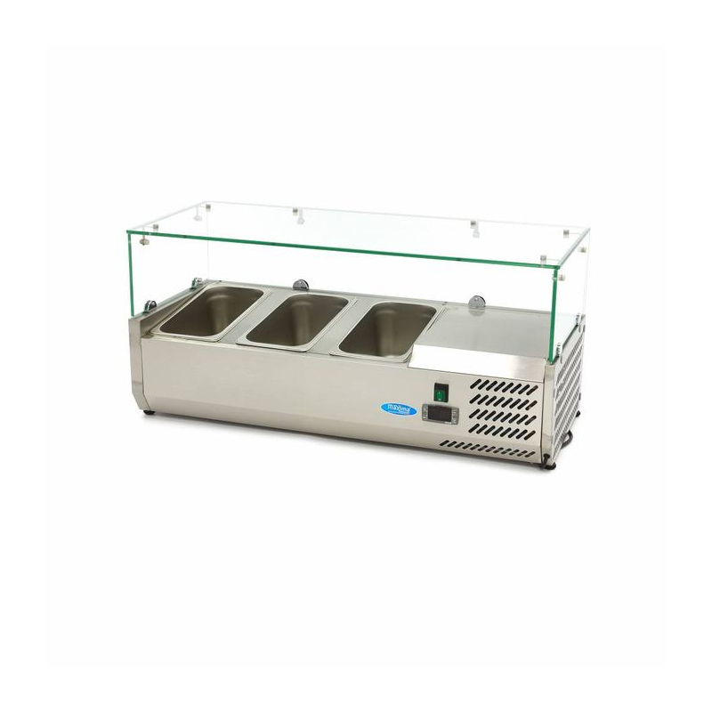 Saladette te plaatsen - 95 cm - geschikt voor 3 x 1/3 GN - Maxima - 09400317