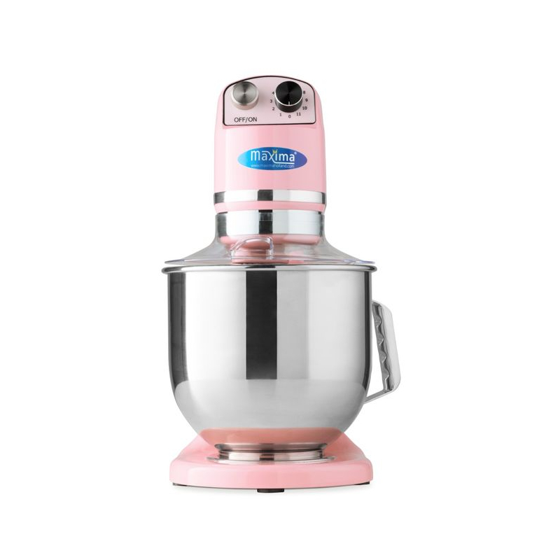 Planetaire mixer - 7 L - tot 2 kg deeg - roze - Maxima - 09300151
