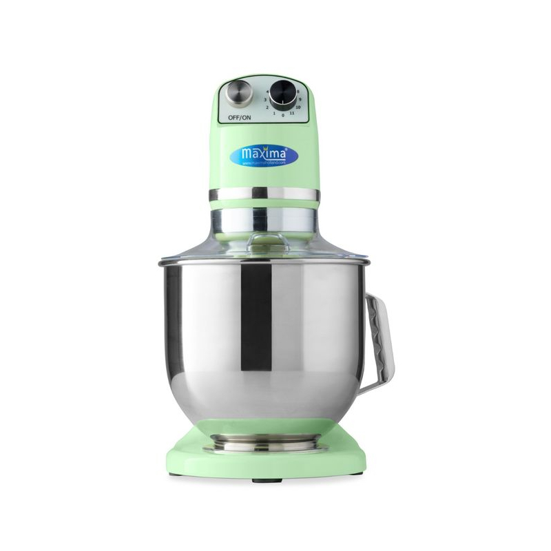 Planetaire mixer - 7 L - tot 2 kg deeg - groen - Maxima - 09300153