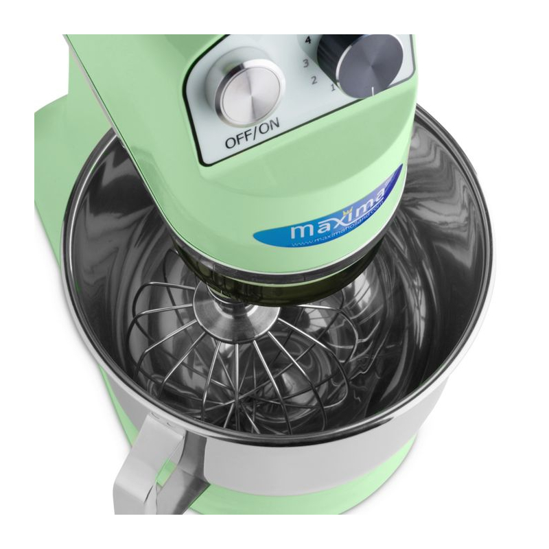 Planetaire mixer - 7 L - tot 2 kg deeg - groen - Maxima - 09300153