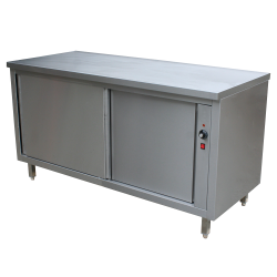 Tafels op verwarmde kast, schuifdeuren - TE127/B - Diamant