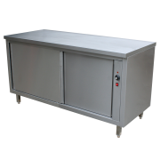 Tables sur armoire chauffante, portes coulissantes - TE127/B - Diamond