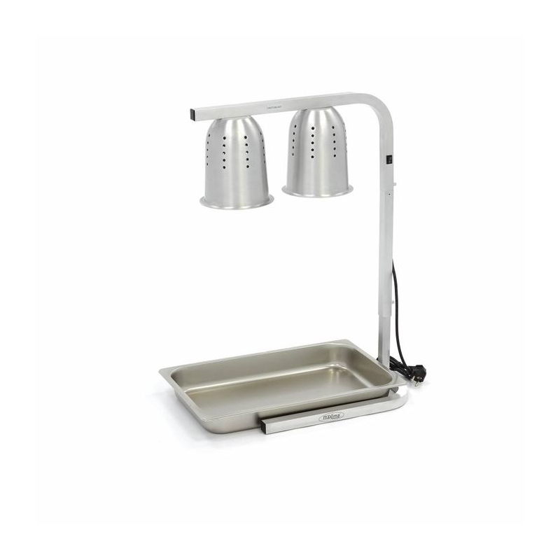 Lampe chauffante - 2 lampes - incl 2 lampes et 1 r&eacute;cipient 1/1 GN - Maxima - 09362041
