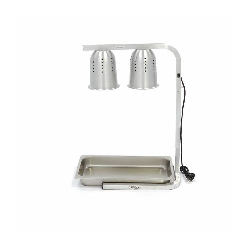 Lampe chauffante - 2 lampes - incl 2 lampes et 1 r&eacute;cipient 1/1 GN - Maxima - 09362041