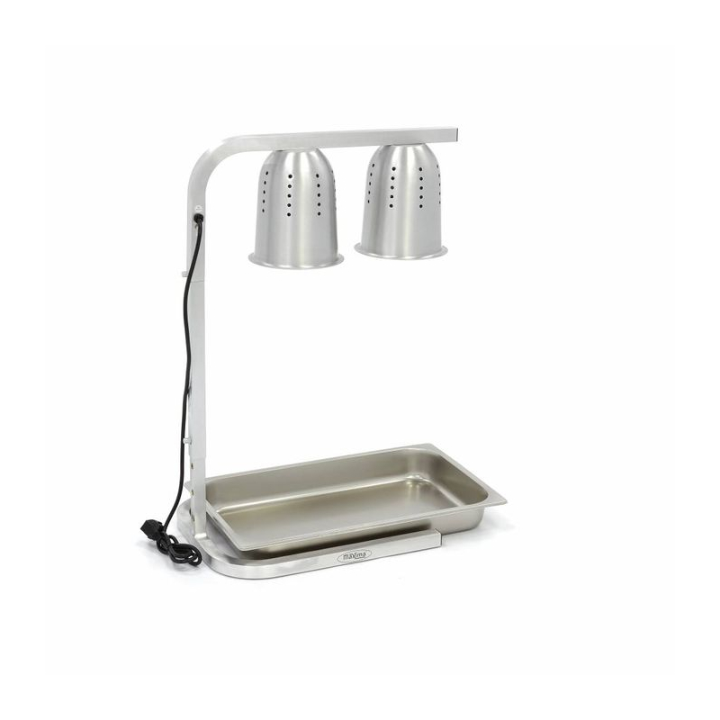 Lampe chauffante - 2 lampes - incl 2 lampes et 1 r&eacute;cipient 1/1 GN - Maxima - 09362041