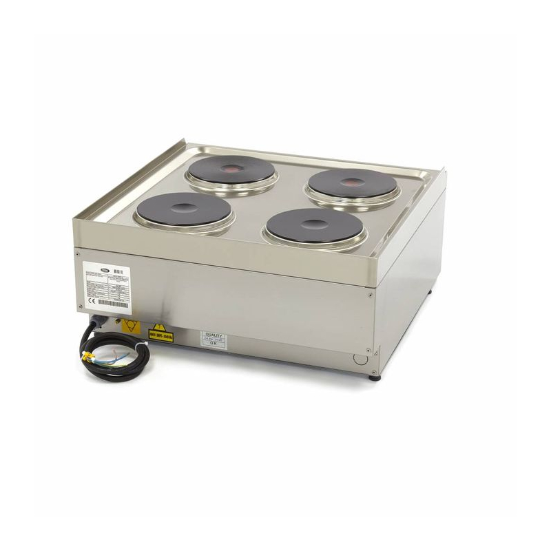 Kooktoestel commerci&euml;le kwaliteit - 4 branders - dubbele eenheid - diepte 60 cm - 400V - Maxima - 09391530