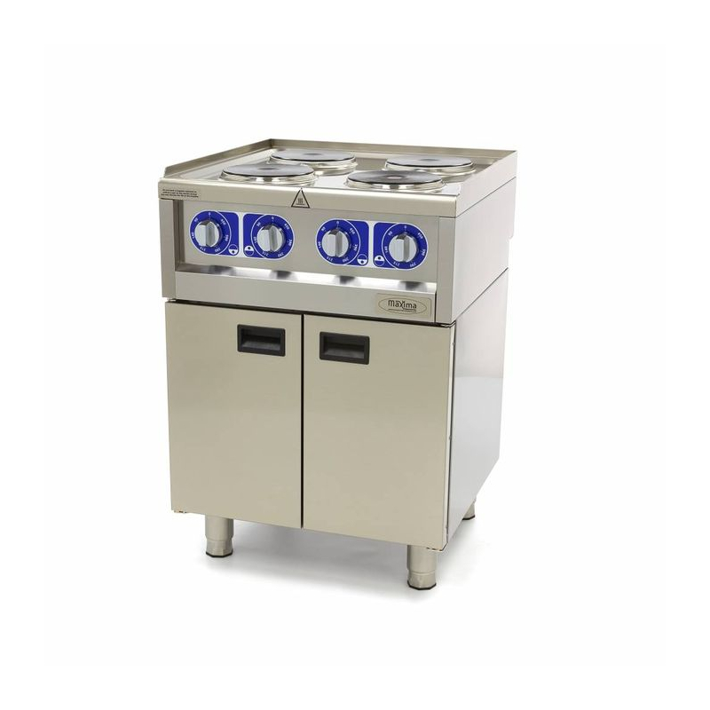 Kooktoestel commerci&euml;le kwaliteit - 4 branders - dubbele eenheid - diepte 60 cm - 400V - Maxima - 09391530