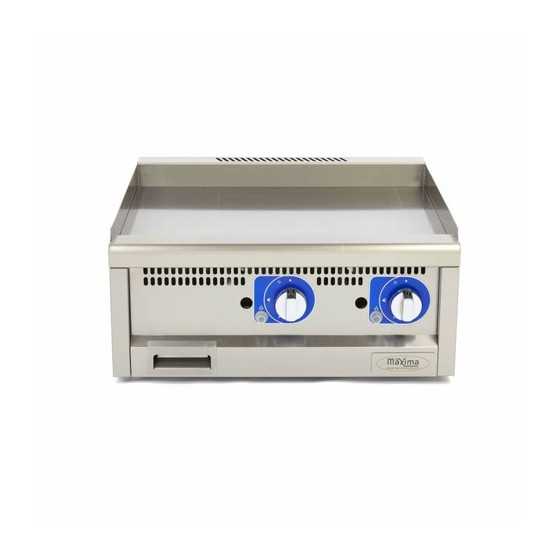 Commerci&euml;le grill - glad - dubbele unit - diepte 60 cm - gas - Maxima - 09391600