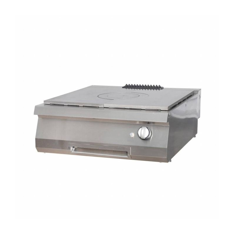 Heavy Duty pastaplaat - 1 brander - dubbele unit - diepte 70 cm - gas - Maxima - 09398300