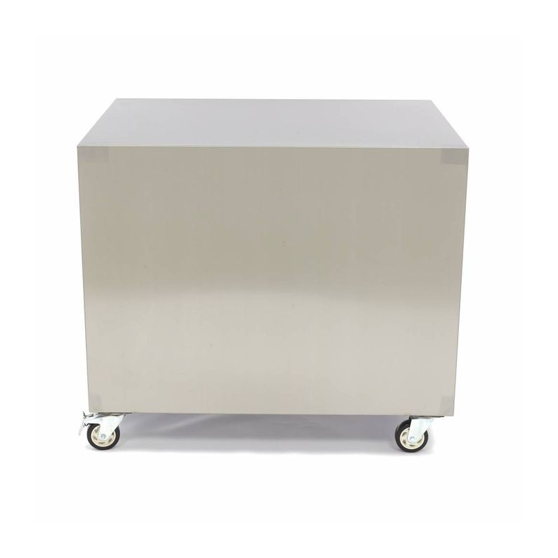 Roestvrij stalen machinetafel - 60 x 80 cm - draagvermogen 120 kg - op wielen - Maxima - 09300785