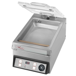 Vacu&uuml;mverpakkingsmachine, gewelfd deksel, roestvrijstalen tank - 4 m3/h - WR-22X31-B - Diamant