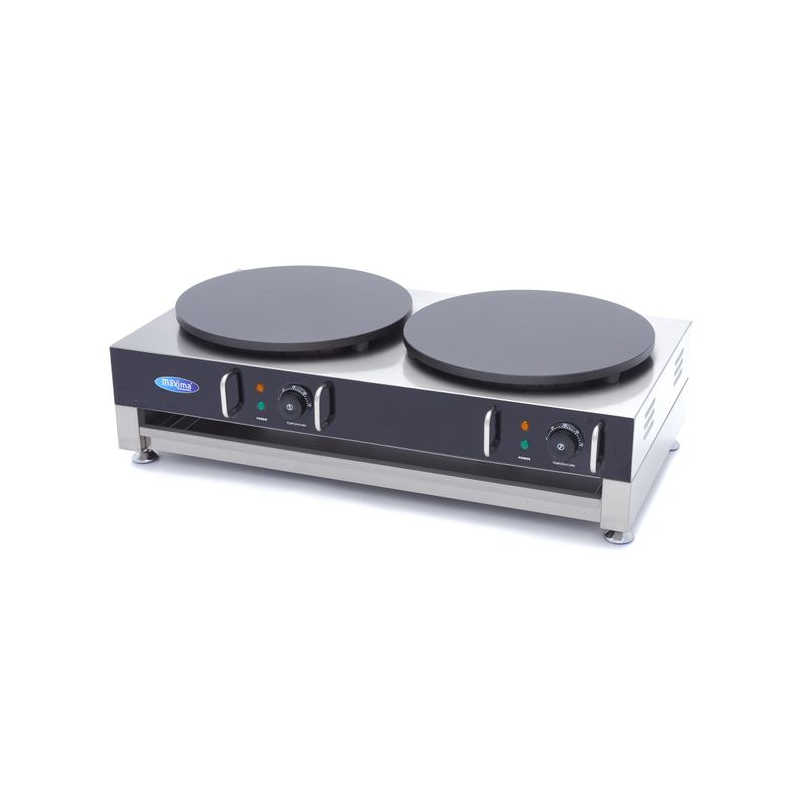Cr&ecirc;pemaker - dubbele cr&ecirc;pes - 2 x 40 cm - incl. beslagverdeler - Maxima - 09374071