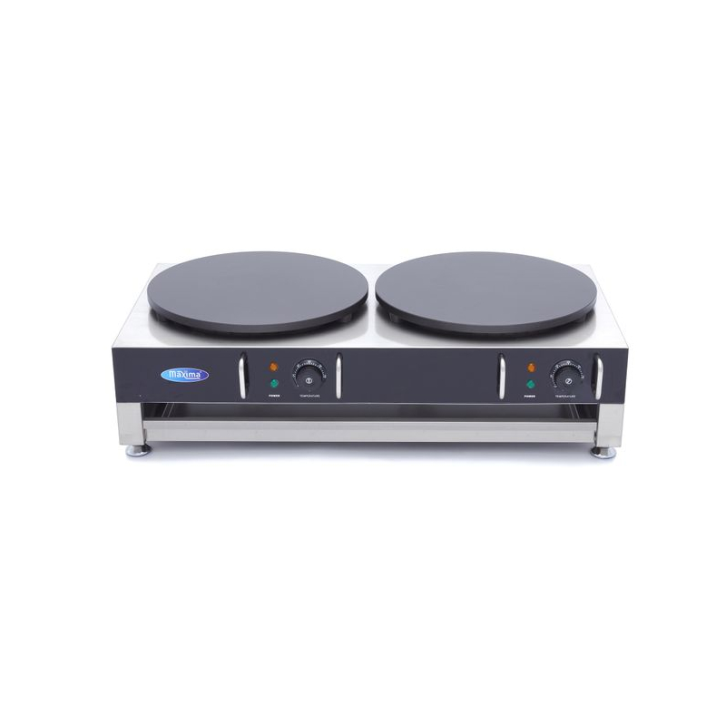 Cr&ecirc;pemaker - dubbele cr&ecirc;pes - 2 x 40 cm - incl. beslagverdeler - Maxima - 09374071