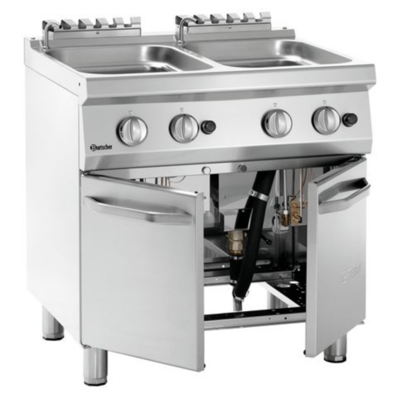 Cuiseur &agrave; p&acirc;tes &agrave; gaz 48 L - Bartscher 700 ouvert