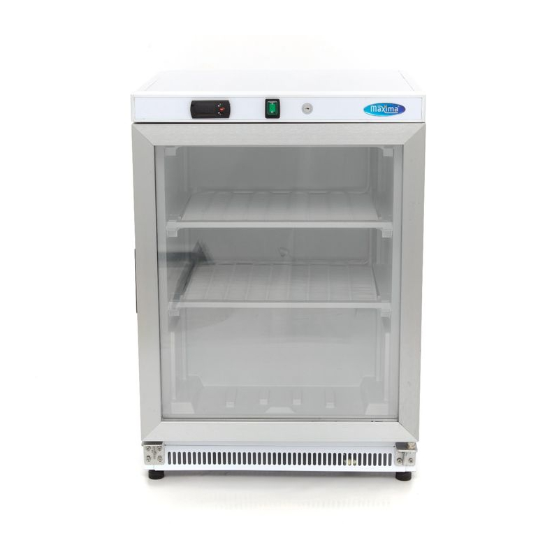 Vriezer - 200 L - wit - met glazen deur - Maxima - 09405007