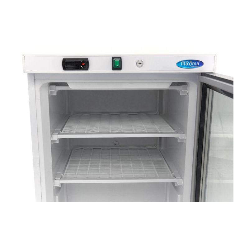 Vriezer - 200 L - wit - met glazen deur - Maxima - 09405007